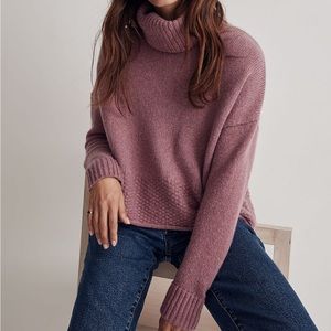 Madewell Sadler Turtleneck Sweater - Heather Mauve